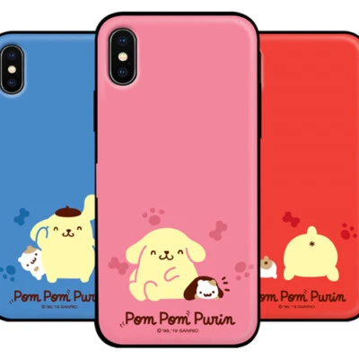 Pompompurin Card Door Bumper Case for iPhone X XS XS Max XR 7/8/SE2/SE3 7/8 Plus - Image 1 of 4