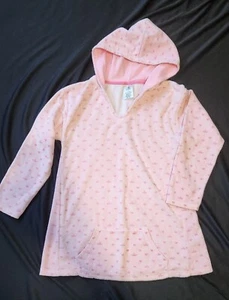 DISNEY STORE PRINCESS PINK HOODED BEACH COVER UP SWIM TERRY CLOTH SIZE 9/10 - Picture 1 of 4