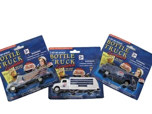 HO SCALE PEPSI-COLA BOTTLE TRUCKS SET OF 3 TRUCKS - FREE SHIPPING - Picture 1 of 4