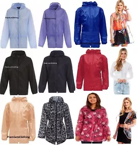 Para mujeres Impermeable Damas Cola de Pez Ducha Lluvia Kagoul Parka Chaqueta con Capucha Abrigo SXXL - Imagen 1 de 70