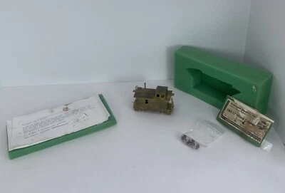 Overland Models C&S 17’ Wood Caboose #1006 Sn3 Brass Unpainted Has Tarnish Look - Image 1 of 4