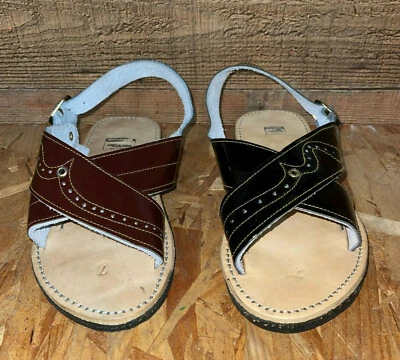 Huarache Artesanal Mexicano. Huacache cruzado Leather Mexican sandal Hand made - Image 1 of 4