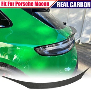 Fits Porsche Macan Turbo GTS 2018-23 REAL CARBON Rear Middle Spoiler Window Wing - Picture 1 of 14