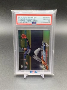 2018 Topps Chrome Update Ronald Acuna Jr. Rookie Debut Refractor /250 PSA 10 - Picture 1 of 2