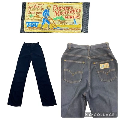 Jeans vintage Levi’s años 70 PLOWBOY agricultores, mecánicos y mineros 27 X 34 ropa de calle Foto 1 de 4