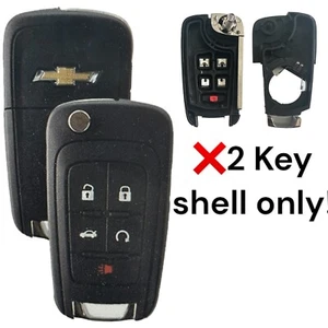 2x Remote Flip Car Key Case Shell for 2011 2012 2013 2014 2015 2016 Chevy Sonic - Picture 1 of 1