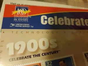 6 plates Vnt New 1900s Celebrate the Century No. 1 Postal Service 1998 stamps - Picture 1 of 15