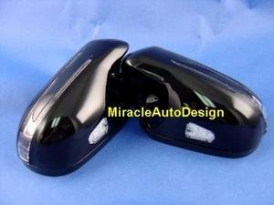 2 ARROW LED BLACK (#197) DOOR MIRROR COVERS FOR 2006-2009 MERCEDES BENZ R230 SL - Picture 1 of 10