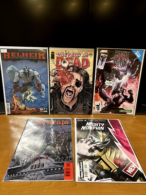 Lote 5 HORROR Helheim Walking Dead King in Black Venom Dracula Mighty Morphin Foto 1 de 4