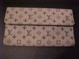 Louis Vuitton Mini Porte Tresor Wallet Blue Authentic Vintage - Picture 1 of 15