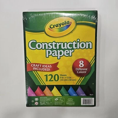 СОВЕРШЕННО новый карандаш строительная бумага 8 различных цветов 120 листов 9 «x 12» - Изображение 1 из 3