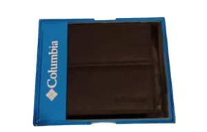 "New" Columbia Men's Bifold Black Leather Wallet With Valet - Picture 1 of 16
