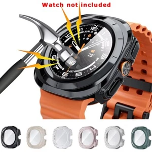 Nuova custodia rigida bumper PC con vetro temperato per Samsung Galaxy Watch 7 Ultra - Foto 1 di 16
