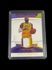 LEBRON JAMES 2022-23 NATIONAL TREASURES CENTURY MATERIALS GAME USED PATCH 16/25