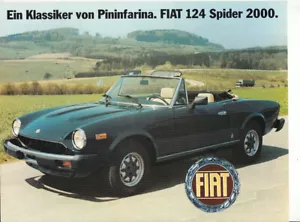 PROSPEKT BROCHURE FIAT 124 SPIDER 2000 1981 -deutsch- - Bild 1 von 1