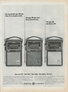 General Electric 1964 transistor radios anuncio impreso vintage antena de dial AM FM EE. UU. - Imagen 1 de 9