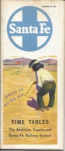 Railroad Timetable - Santa Fe - 28/11/48 - Bild 1 von 1