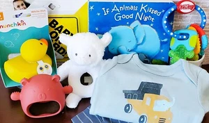 Baby Shower Gifts Baby Boy Gift Basket Clothing Set, 3 mos, New Baby, New Mommy - Picture 1 of 9