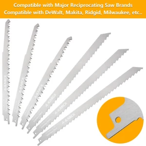 Stainless Steel Reciprocating Saw Blades for Frozen Meat Beef Bone Food 6 PACK - Picture 1 of 8
