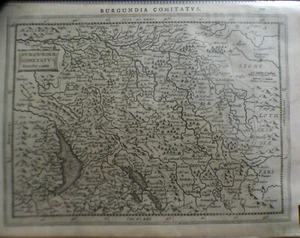 Gravure originale  Burgundia comitatus / bourgogne debut XVIIeme - Picture 1 of 1