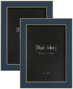 5x7 Picture Frame Navy Blue Set of 2, Colorful 5 x 7 Photo Frame for Wall Mou... - Picture 1 of 6