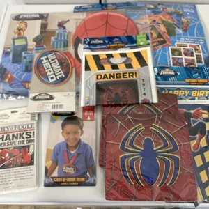 SPIDERMAN, Marvel Birthday Party Large Lot Favors Decorations Invites & More Nip - Picture 1 of 10