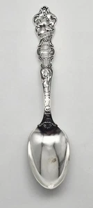 VTG R Wallace & Sons VIOLET Sterling Silver Sugar Spoon Art Nouveau Aries Zodiac - Picture 1 of 7
