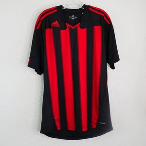 Adidas Stricon ClimaCool Fußball Shirt L schwarz rot gestreift Trikot S/S Style P46710 - Bild 1 von 9