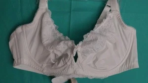 DORINA  CELINE 40D IVORY SATIN & LACE  UNDERWIRE SLING SOFT CUPS BRA KEHOLE NWT. - Picture 1 of 9