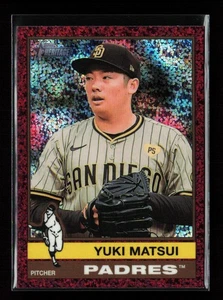 2025 Topps Heritage #358 Yuki Matsui Chrome Burgundy Sparkle Refractor Padres - Picture 1 of 2