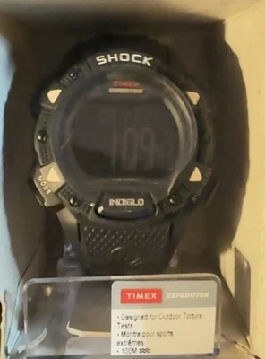 Timex T49896, Reloj Amortiguador Cronógrafo Expedición Hombre, Alarma, NUEVO Foto 1 de 4