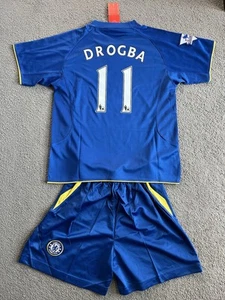 Didier Drogba Jersey Set #11 Classic Style Chelsea FC Kids Size SMALL Set Sale - Picture 1 of 3