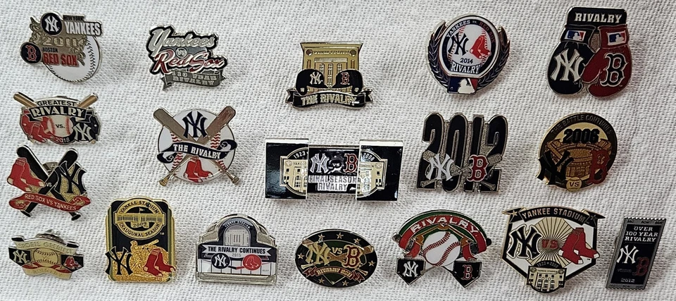 NEW YORK YANKEES BOSTON RED SOX RIVALRY PIN SET (18 PINS) - Image 1 of 1