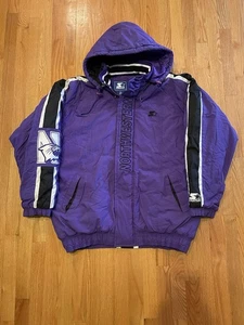 Chaqueta De Colección Northwestern Wildcats Starter Talla XL Chaqueta Puffer Cremallera Completa Púrpura - Imagen 1 de 15