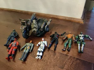 2002 ARAH GI Joe vs Cobra Venom Cycle mit Seitenwagen, 7 Figuren Lot: Snake Eyes - Bild 1 von 10