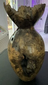 BEAUTIFUL SIGNED JOHN MASCOLL BUCKEYE BURL WOOD VASE! - Picture 1 of 15