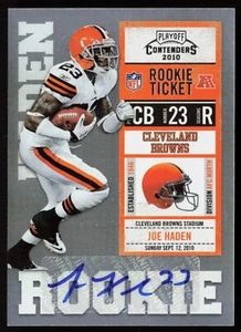 Joe Haden 2010 Playoff Contenders ROOKIE TICKET AUTO Rc Autogrammkarte #152 - Bild 1 von 2