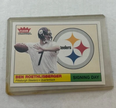 2004 Ben Roethlisberger RC Fleer Tradition Signing Day Rookie Great Condition - Image 1 of 4