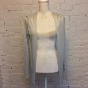 Richard Tyler Collection sheer beaded cardigan pale green knit 6 - Picture 1 of 8
