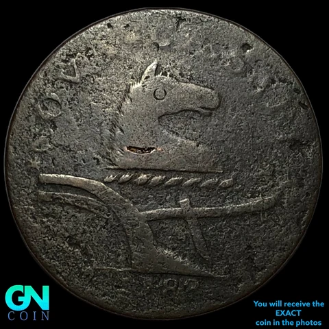 1786 New Jersey Colonial Cent Penny Coin #E8552 Cover
