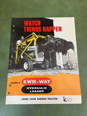Orignal Kwik Way Garden Tractor Loader Brochure Cub Cadet John Deere - Image 1 of 3