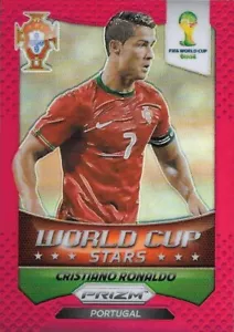 2014 Panini Prizm World Cup Stars Cristiano Ronaldo Portugal Red Parallel /149 - Picture 1 of 4