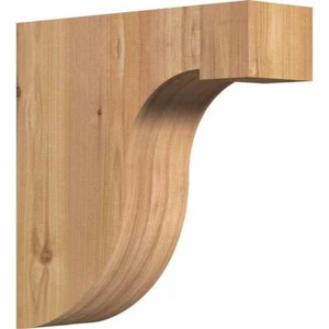 Ekena Millwork Corbel 3.5"Wx12"H In/Exterior Solid Wood Authentic Reddish Brown - Picture 1 of 4