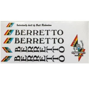 Berretto decals for vintage bicycle retro restoration One set only per sale  - Foto 1 di 2