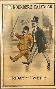 Drunk Men Leaving Bar Drinking Comic Humor Vintage Postcard 1910 - Picture 1 of 5