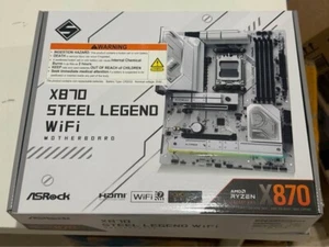 ASRock X870 STEEL LEGEND WIFI AM5 AMD X870 SATA 6Gb/s ATX Motherboard - Photo 1/2