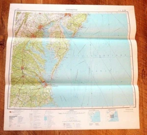 Authentic Soviet Army Military SECRET Topographic Map WASHINGTON, USA - Picture 1 of 8