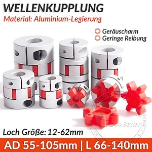 Wellenkupplung / Klauenkupplung flexibel CNC AD 55-105mm All Wellendurchmesser - Picture 1 of 12