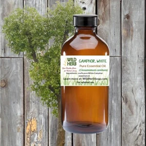 ORGANIC CAMPHOR (WHITE) PURE ESSENTIAL OIL | .5 to 64 oz | Wholesale Price | USA - Picture 1 of 14