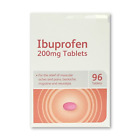 Ibuprofen 200mg Tablets -  96 Tablets - Pain Killer Inflammation Strong Aches